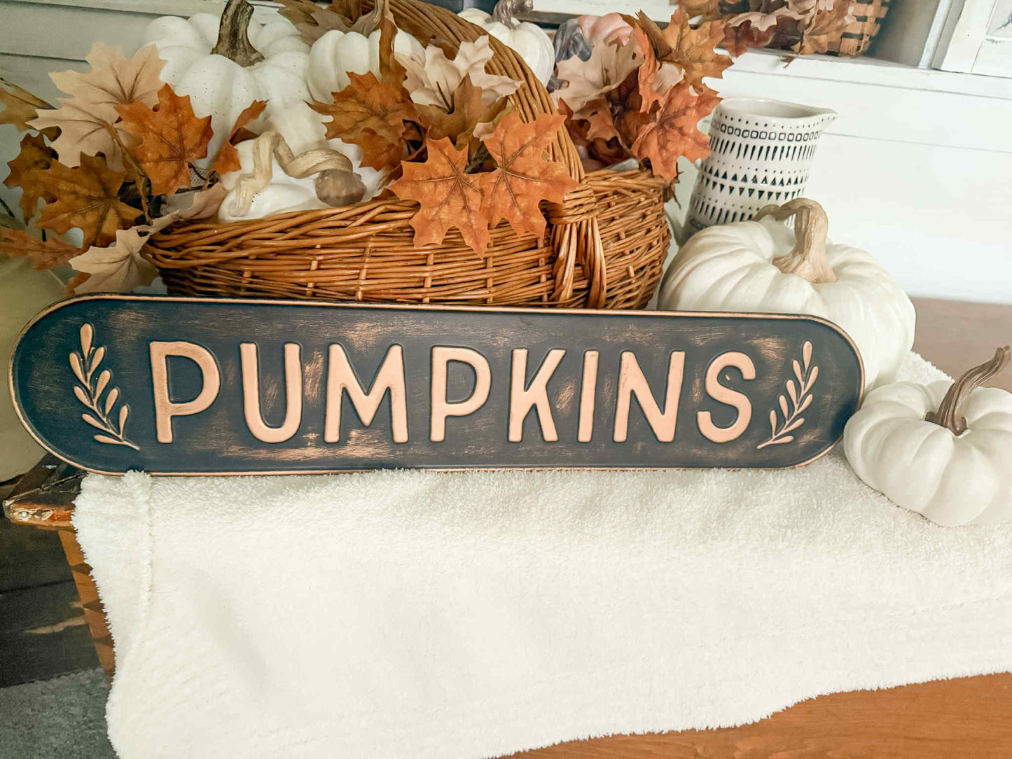 PUMPKINS Rustic Metal Sign