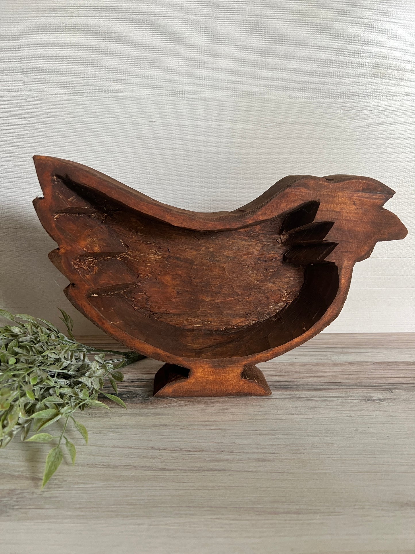 Wooden Chicken Bowl