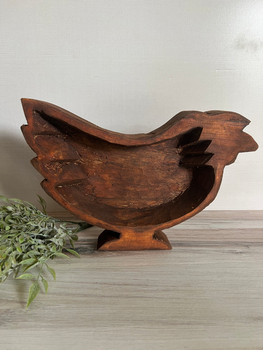 Wooden Chicken Bowl