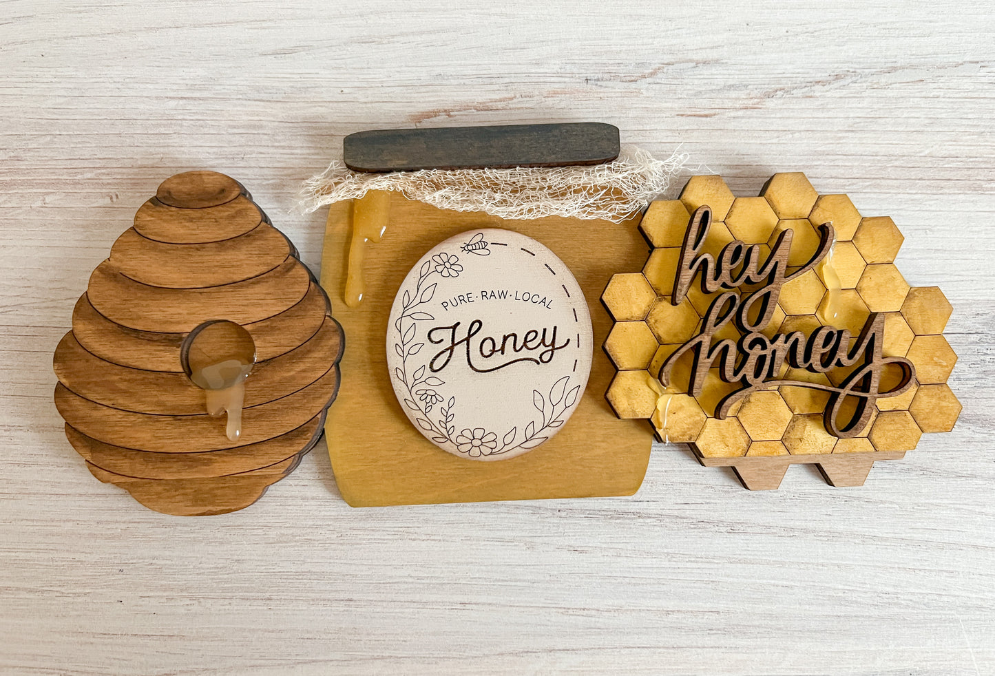 Hey Honey Bee- ADD ON for Interchangeable Rustic Truck/Basket - FINISHED PRODUCT