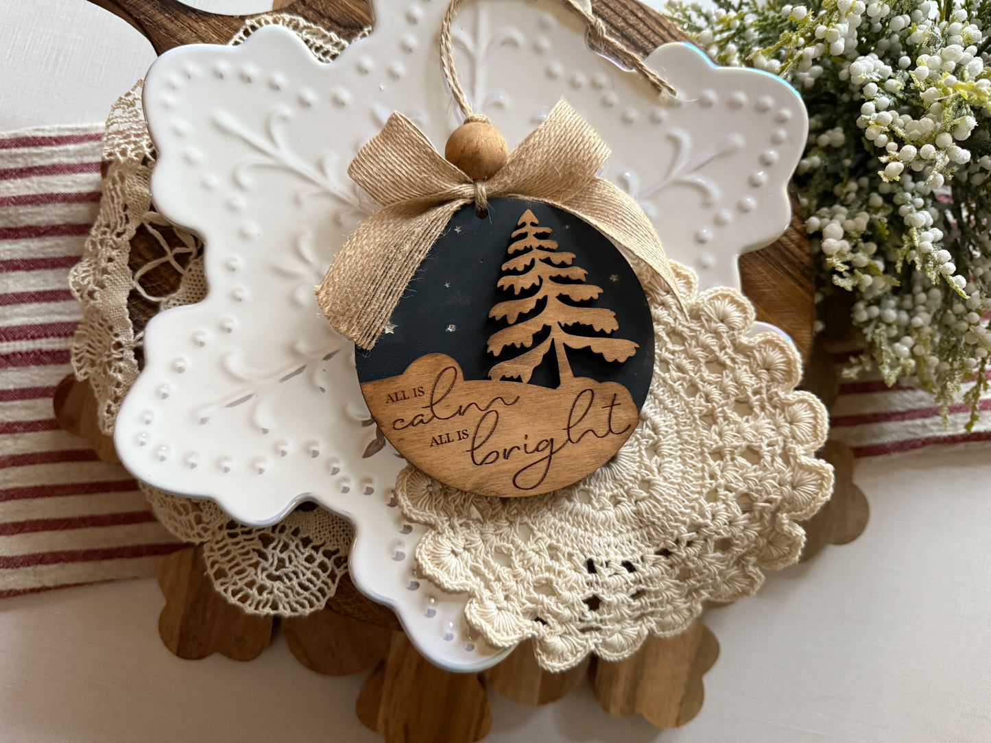 All is Calm Christmas ornament