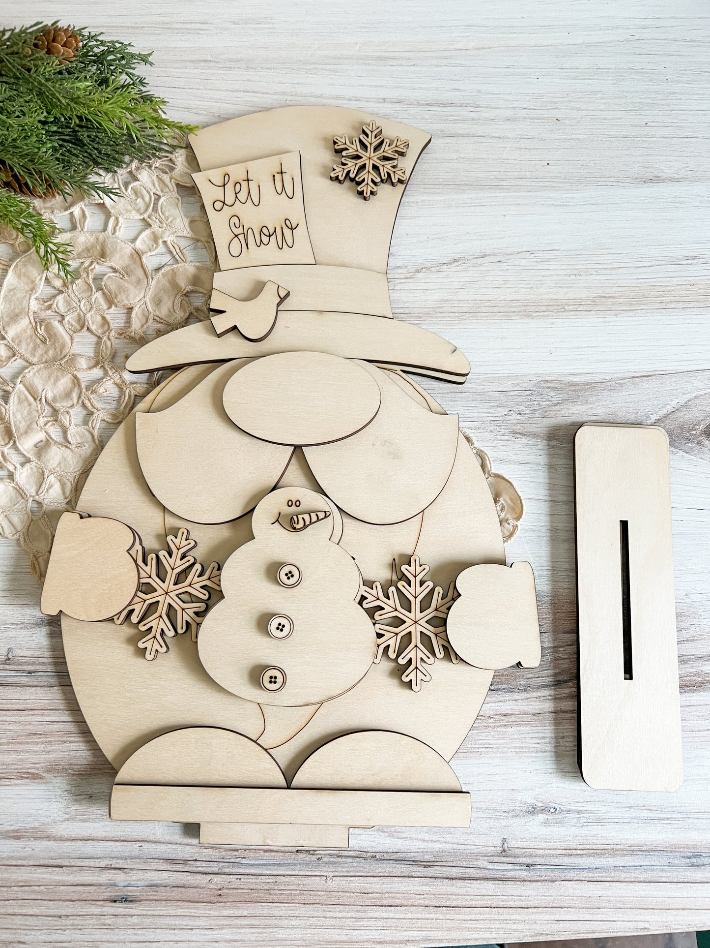 Let it Snow Winter Cardinal Gnome Shelf Sitter - DIY HOME KIT - NO PAINT INCLUDED