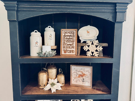 Reindeer Names 3D wood sign - FINISHED PRODUCT