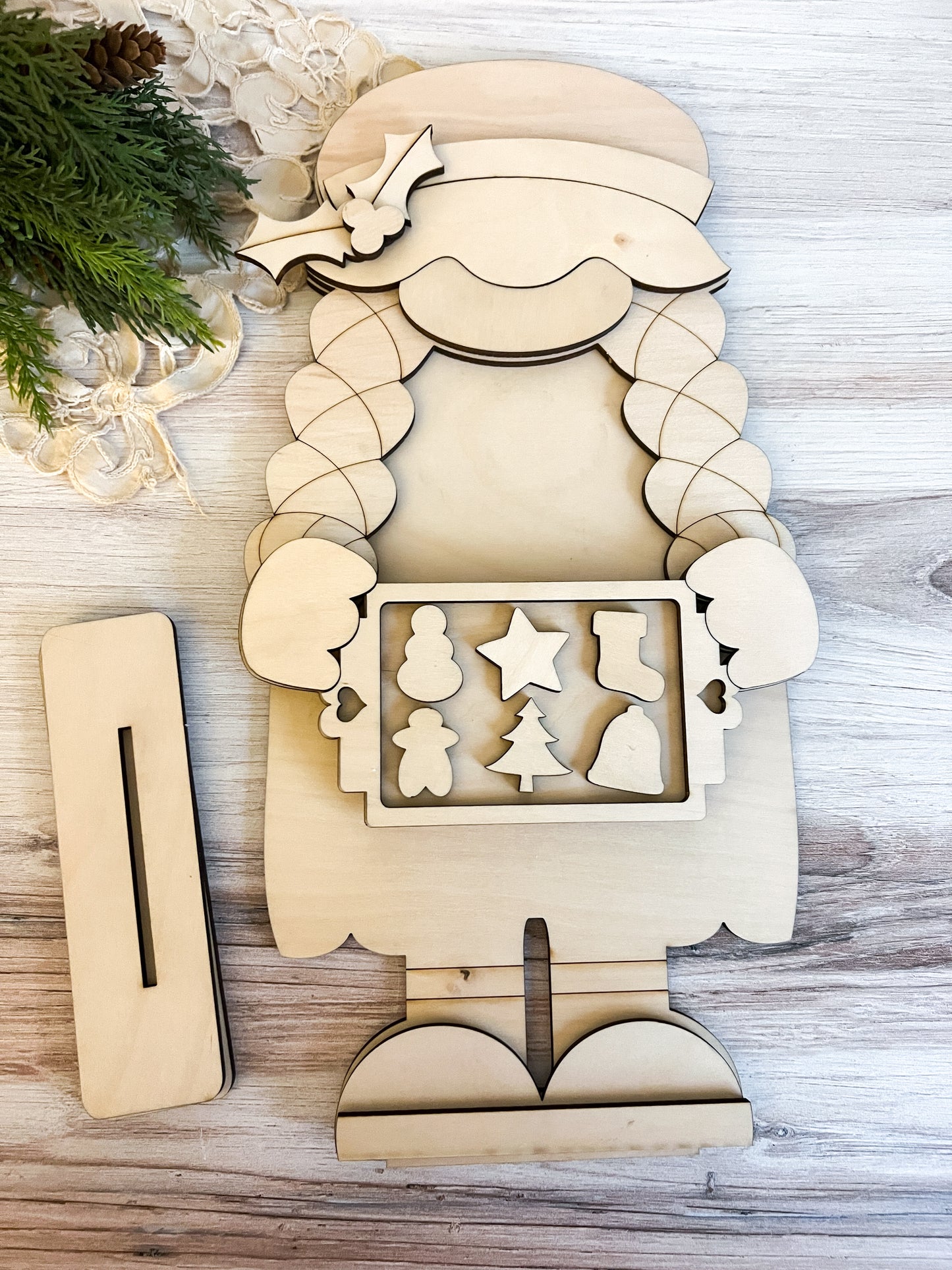 Christmas Mrs Claus Baker Gnome - DIY HOME KIT - NO PAINT INCLUDED