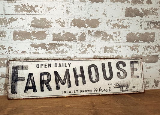Farmhouse Distressed Metal Sign
