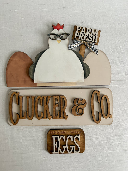 PRE-SALE : Chicken & Eggs - ADD ON for Interchangeable Rustic Truck/Basket - FINISHED PRODUCT