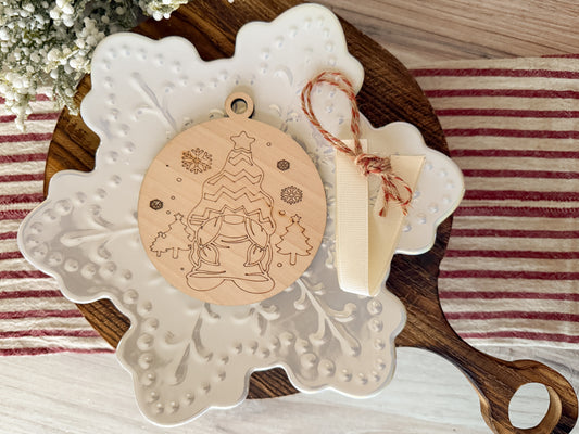 Christmas Gnome Ornament -DIY Kit - Wood Blank Only - No Paint Included
