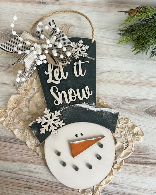 Let it Snow Snowman Door Hanger