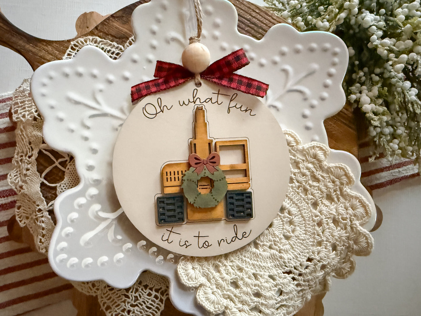 Construction Vehicles Christmas Ornament