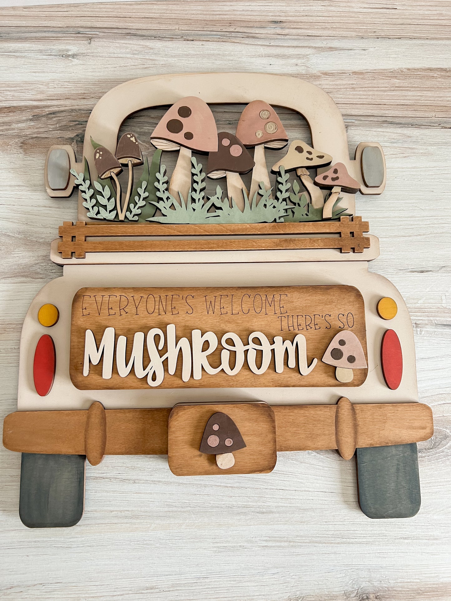 Mushroom Garden - ADD ON for Interchangeable Rustic Truck - FINISHED PRODUCT