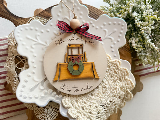 Construction Vehicles Christmas Ornament