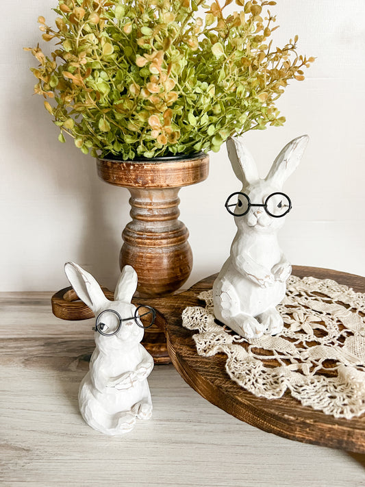 Standing Bunnies with Glasses