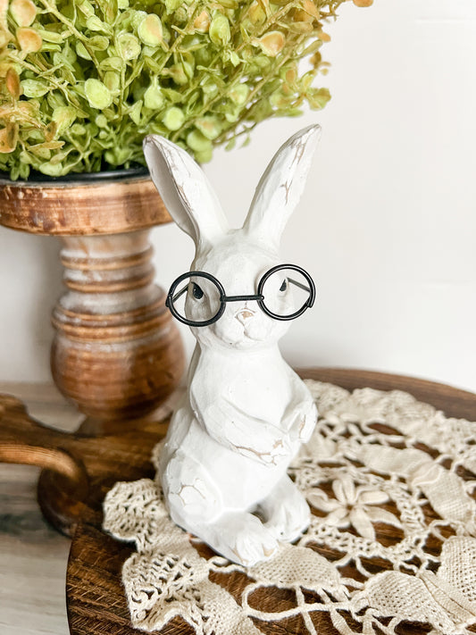 Standing Bunnies with Glasses