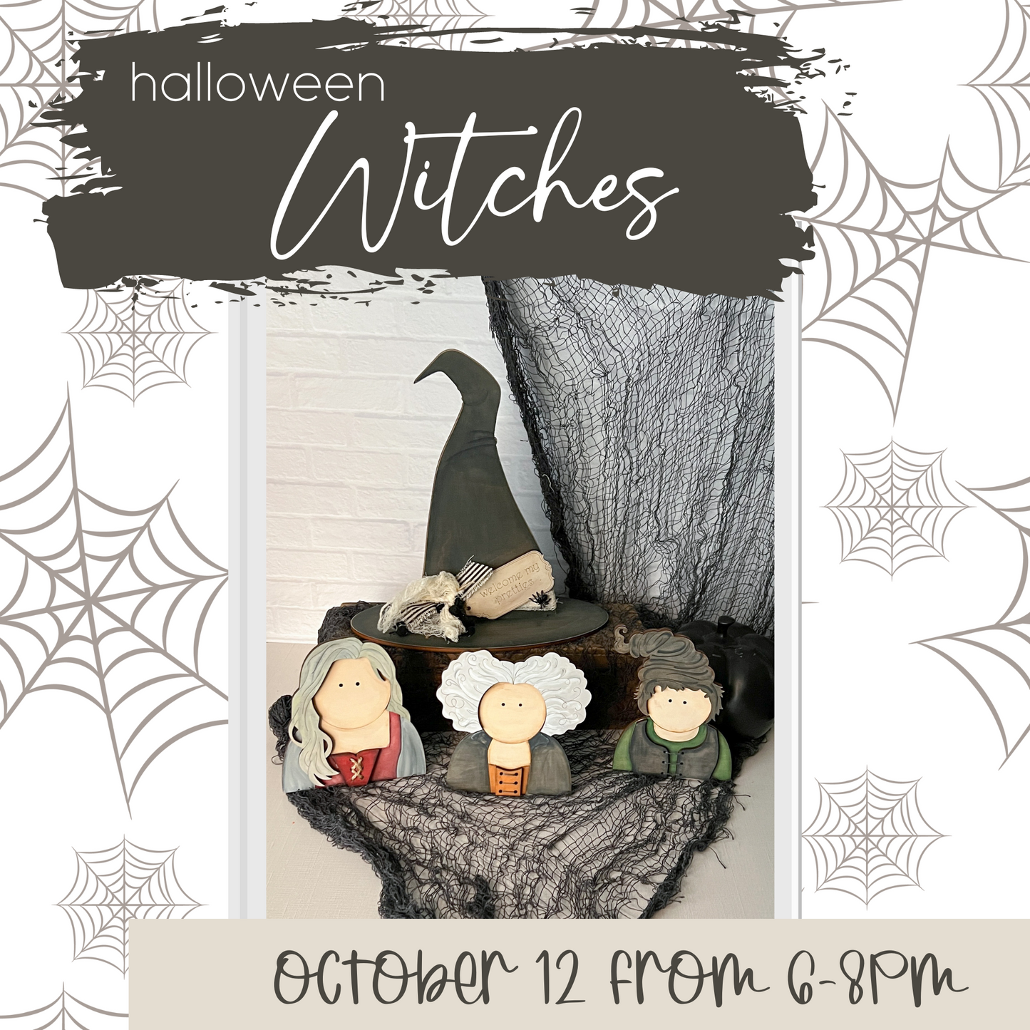 Thurs Oct 12 6-8pm- Halloween Witches - Paint & Sip - The Ave West in DuBois