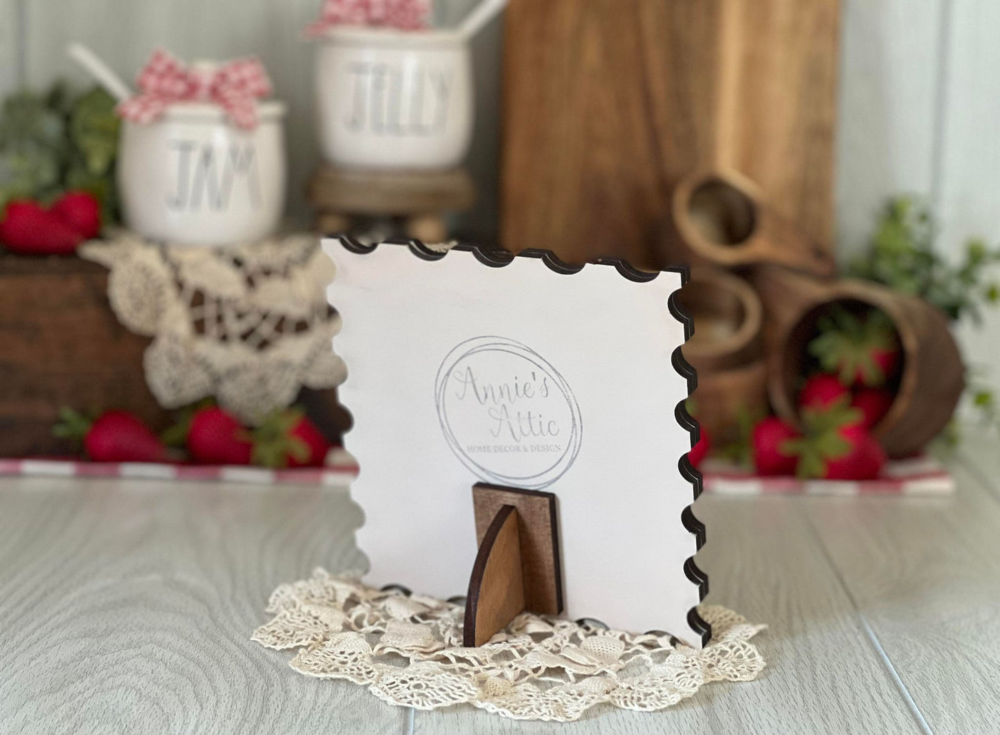Strawberry Jam Vintage Postage Stamp 3D Wood Sign