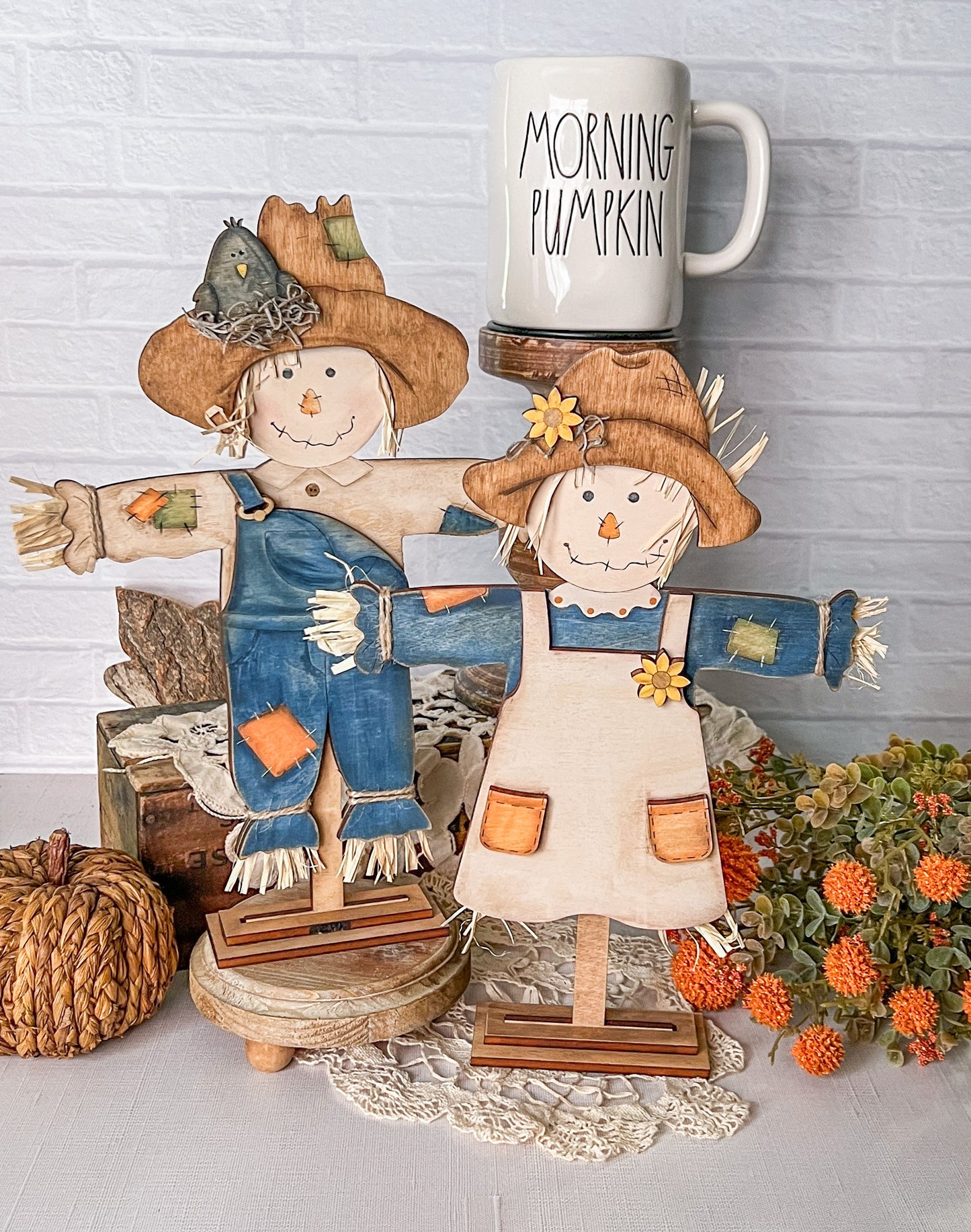 Fall scarecrows