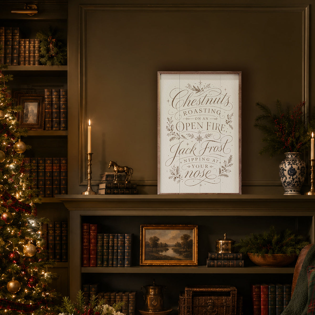 Chestnuts Roasting Typography