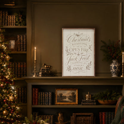 Chestnuts Roasting Typography