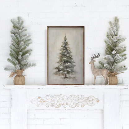 Pine Tree With Star By Petals Prints Designs