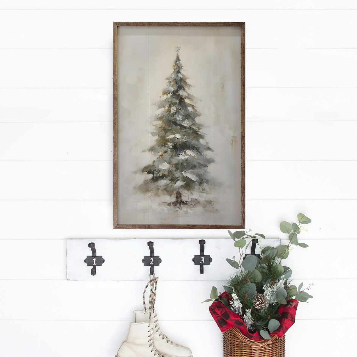 Pine Tree With Star By Petals Prints Designs