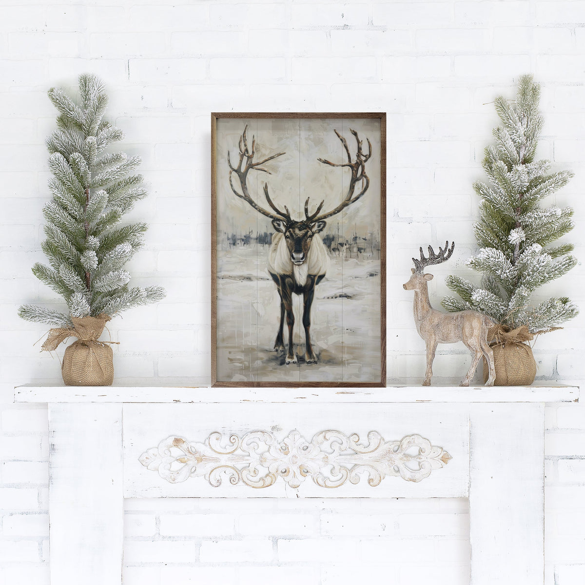 Wild Reindeer IV By Petals Prints Design