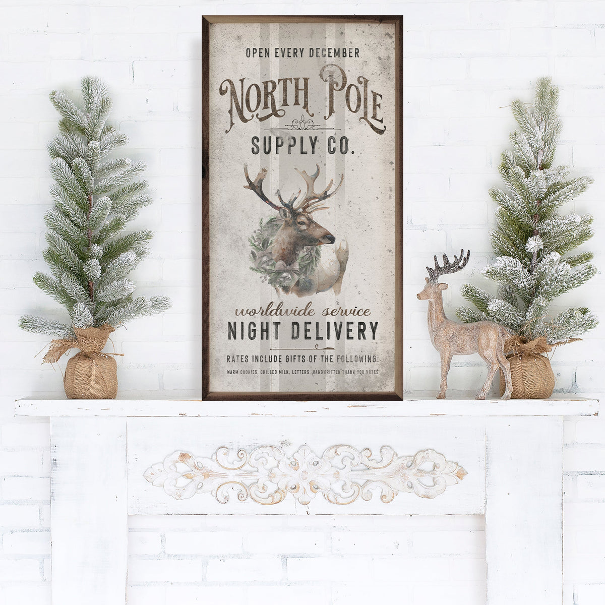 North Pole Supply Co Reindeer White