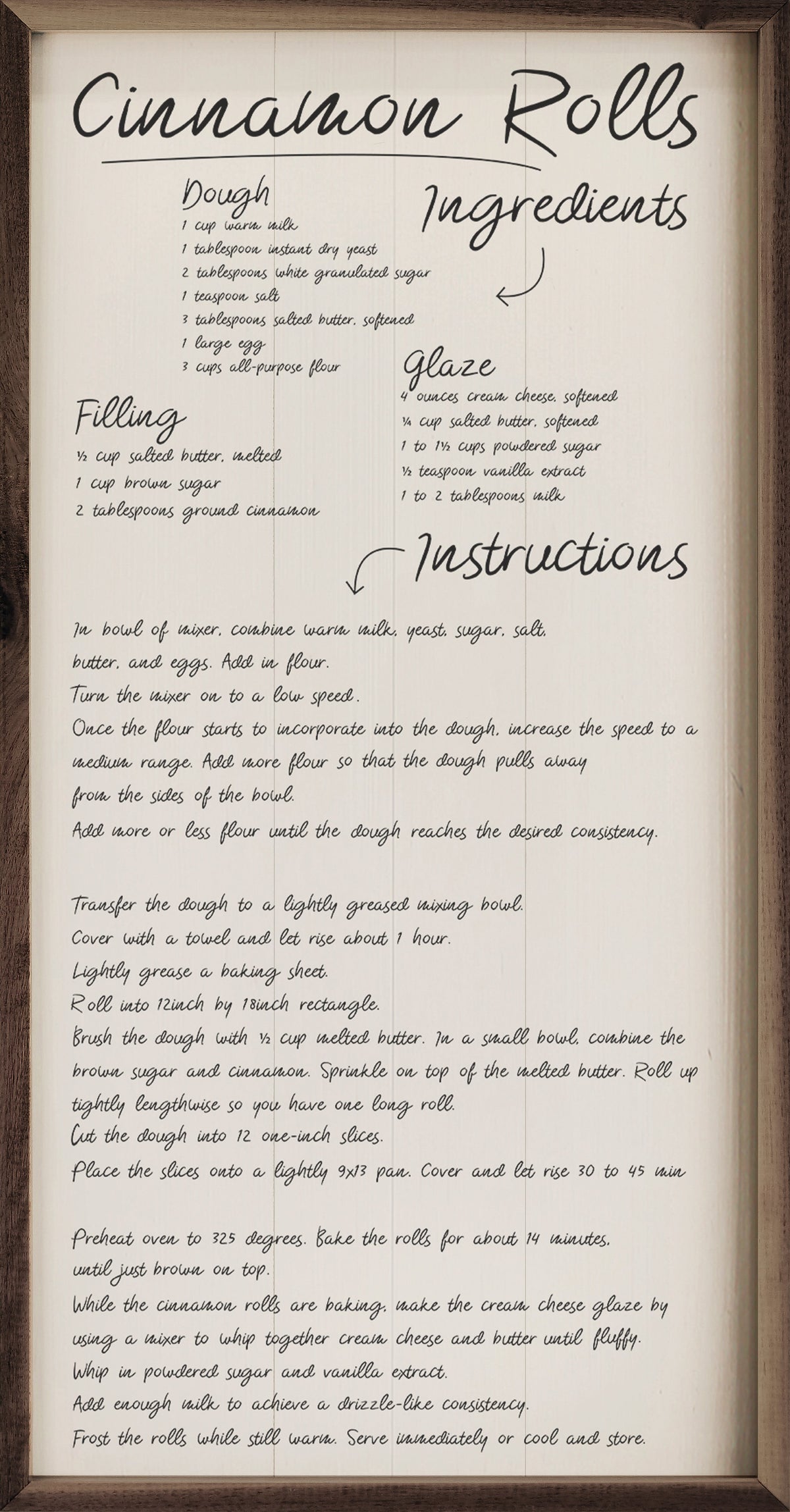 Recipe Cinnamon Rolls White