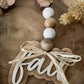 Neutral Fall Acorn Wood Bead Garland