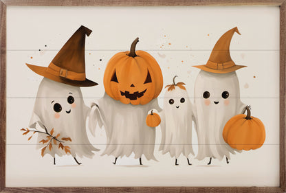Four Ghost Friends White
