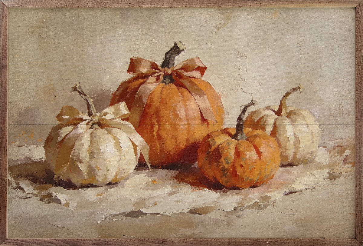 Orange Pumpkins With Bows