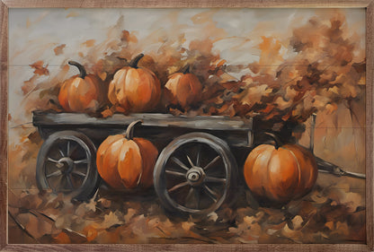 Pumpkins On Wagon