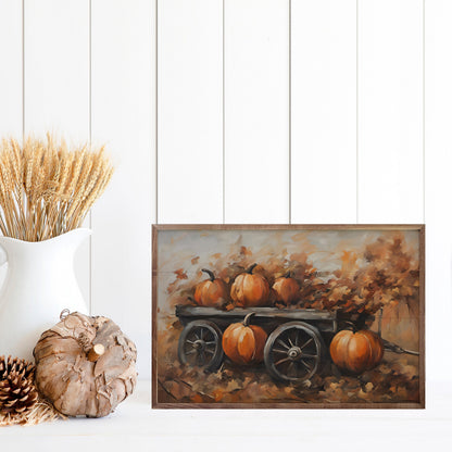Pumpkins On Wagon