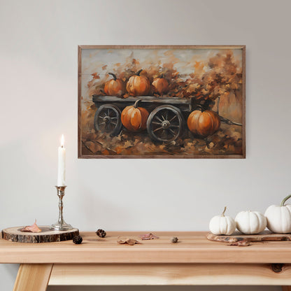 Pumpkins On Wagon