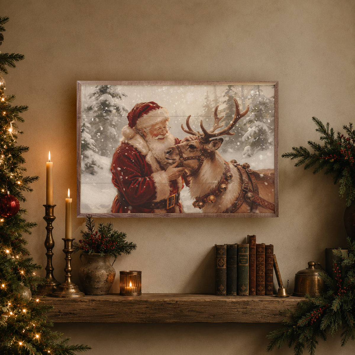Santa And His Reindeer