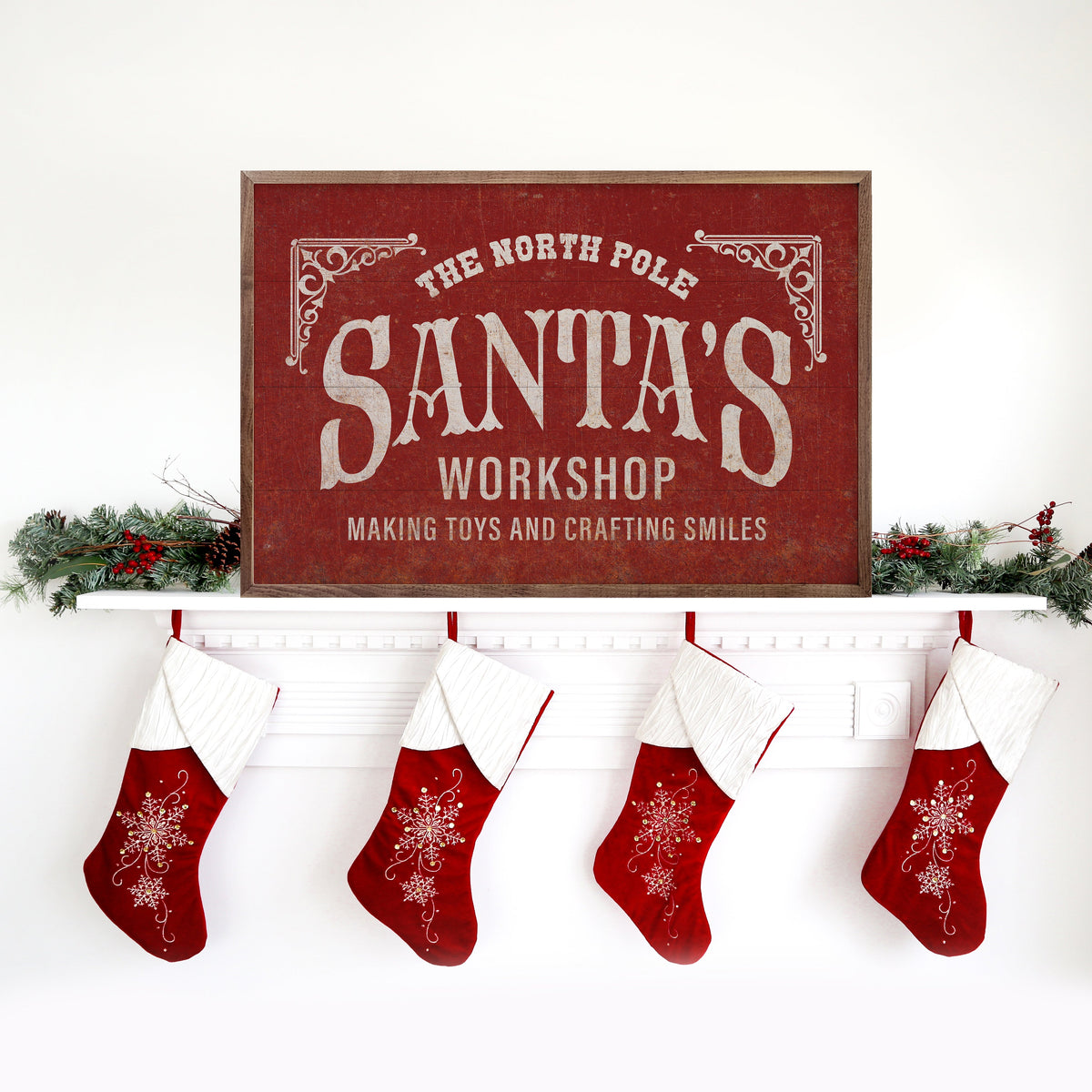 Santa's Workshop Making Toys Red