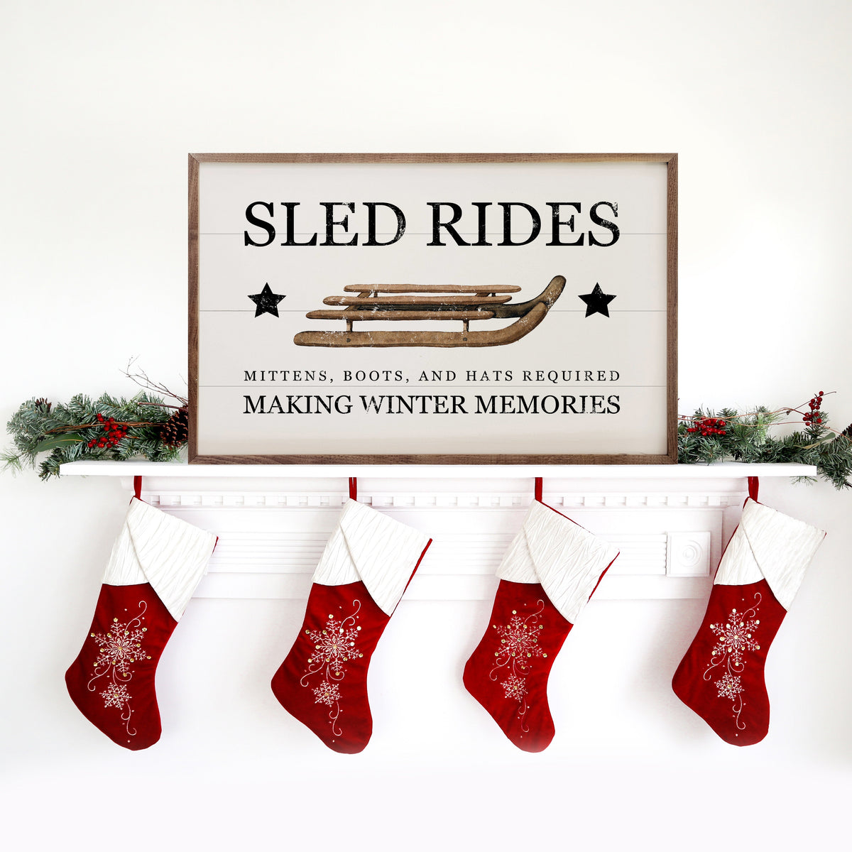 Sled Rides Making Winter Memories White