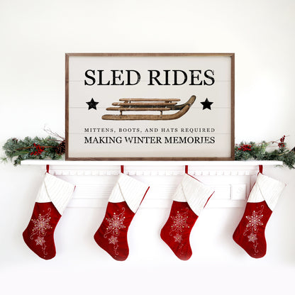 Sled Rides Making Winter Memories White
