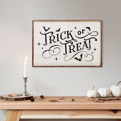 Trick Or Treat Bats And Curls White