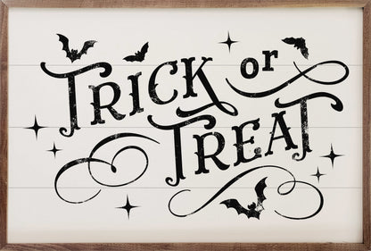 Trick Or Treat Bats And Curls White