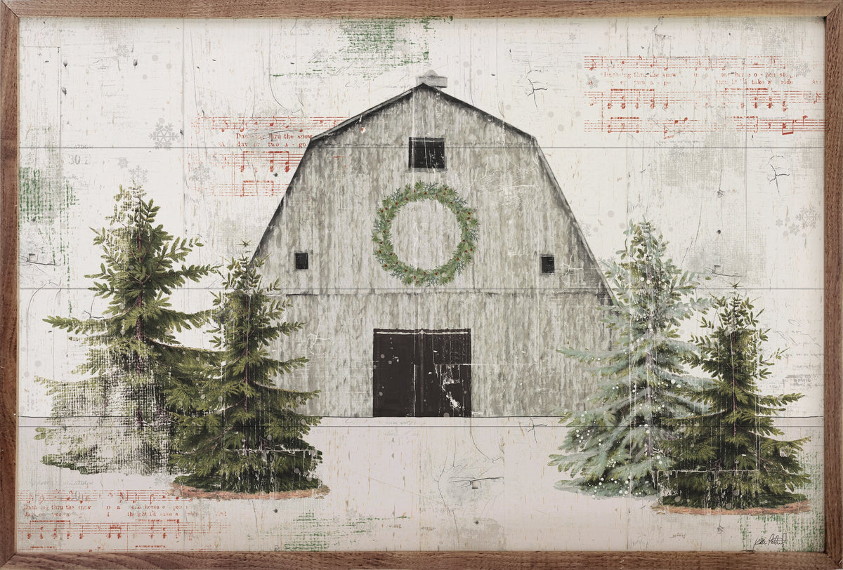 Wooded Holiday I Barn By Katie Pertiet