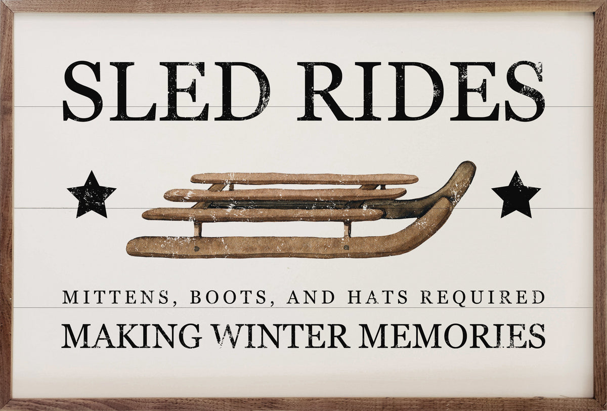Sled Rides Making Winter Memories White