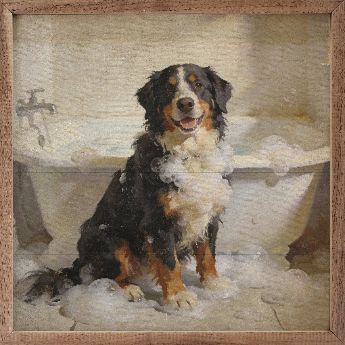 Bath Time Bernese Mountain Dog