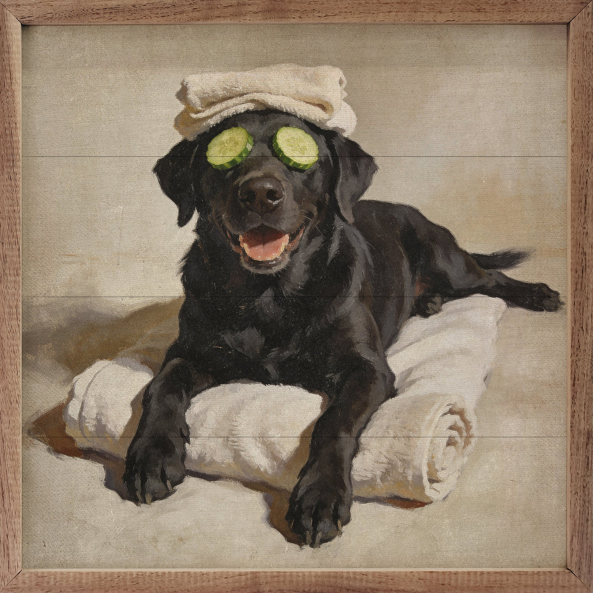 Bath Time Black Labrador