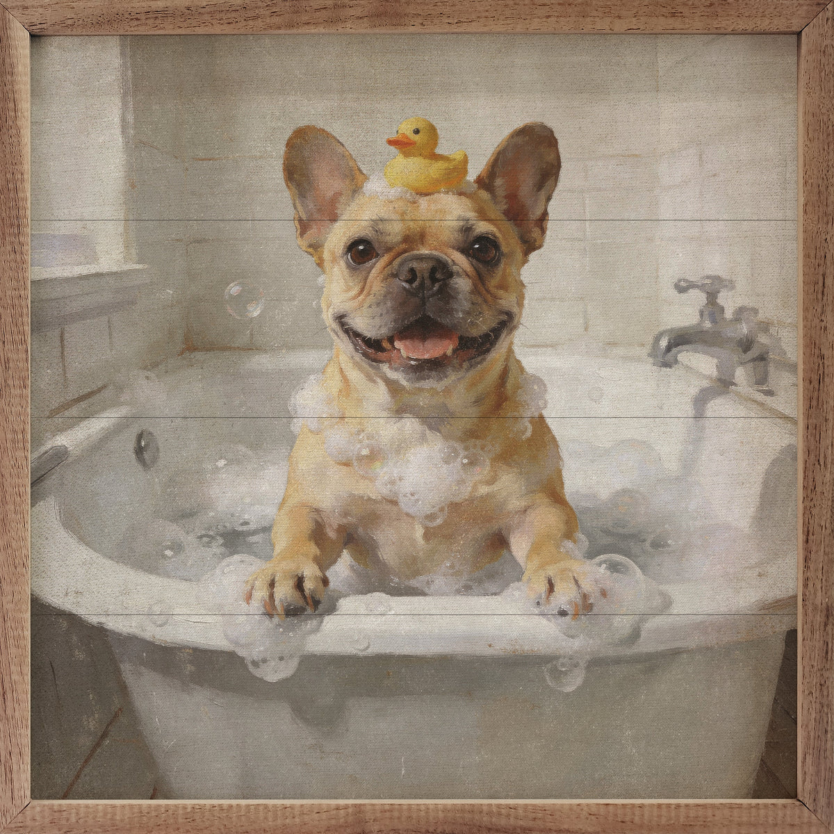 Bath Time French Bulldog