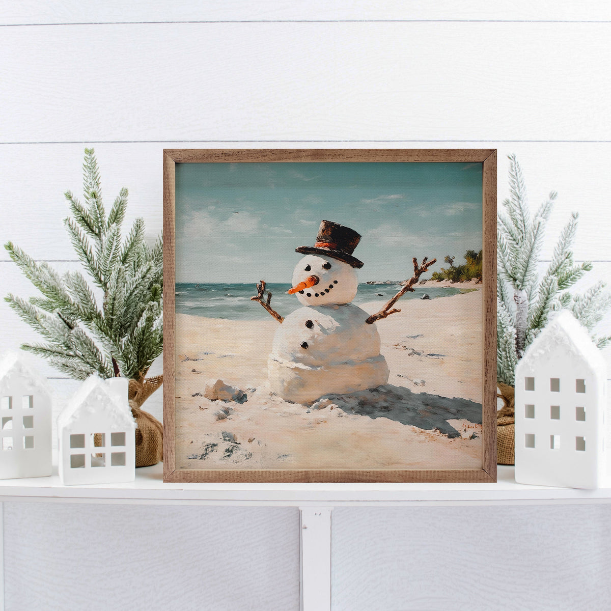 Beach Snowman