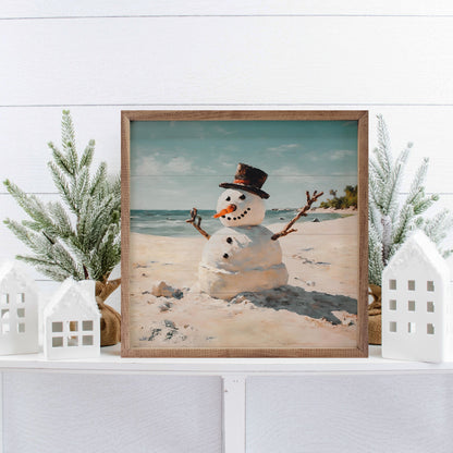 Beach Snowman