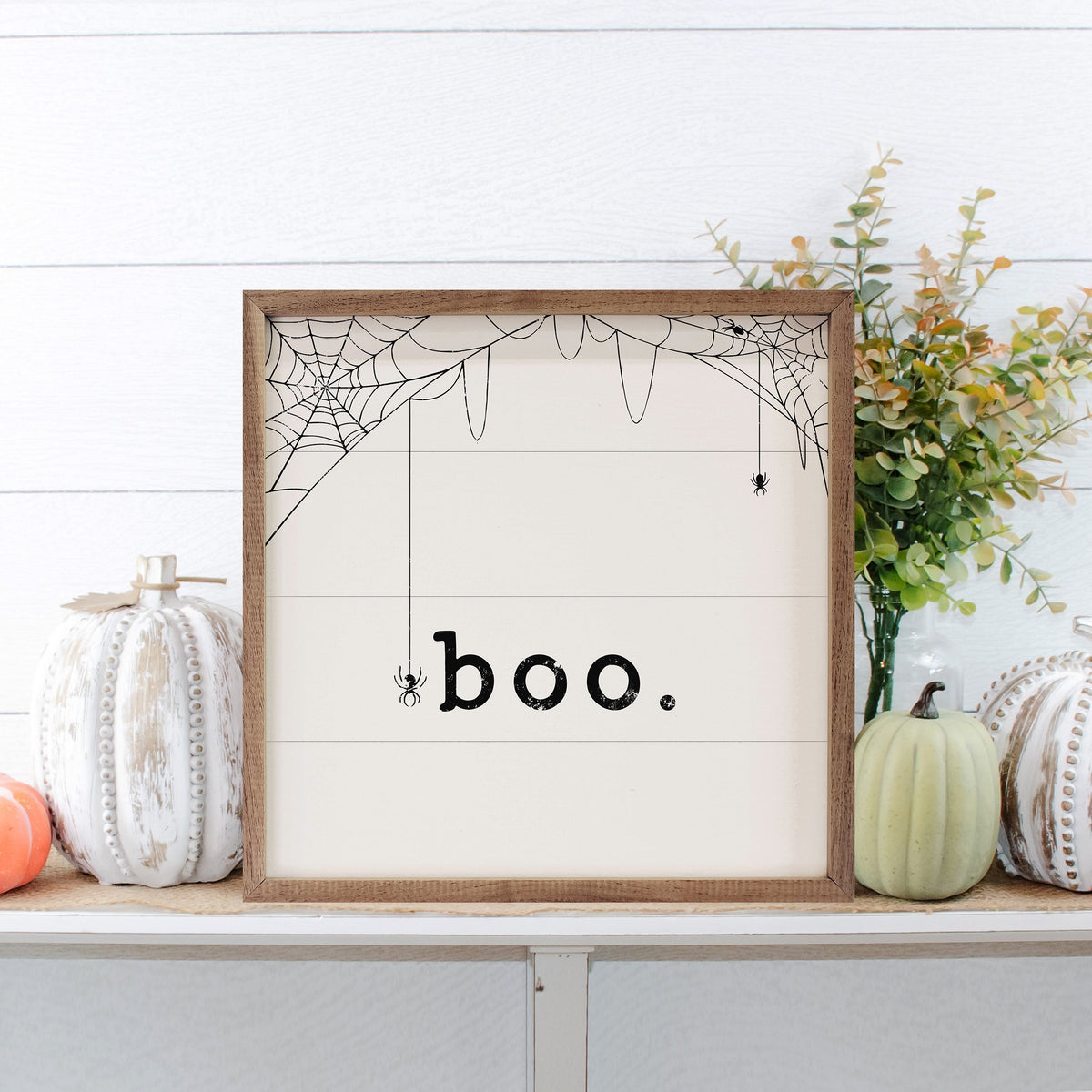 Black Boo Spiderweb White