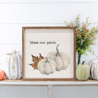 Bless Our Patch White Pumpkins