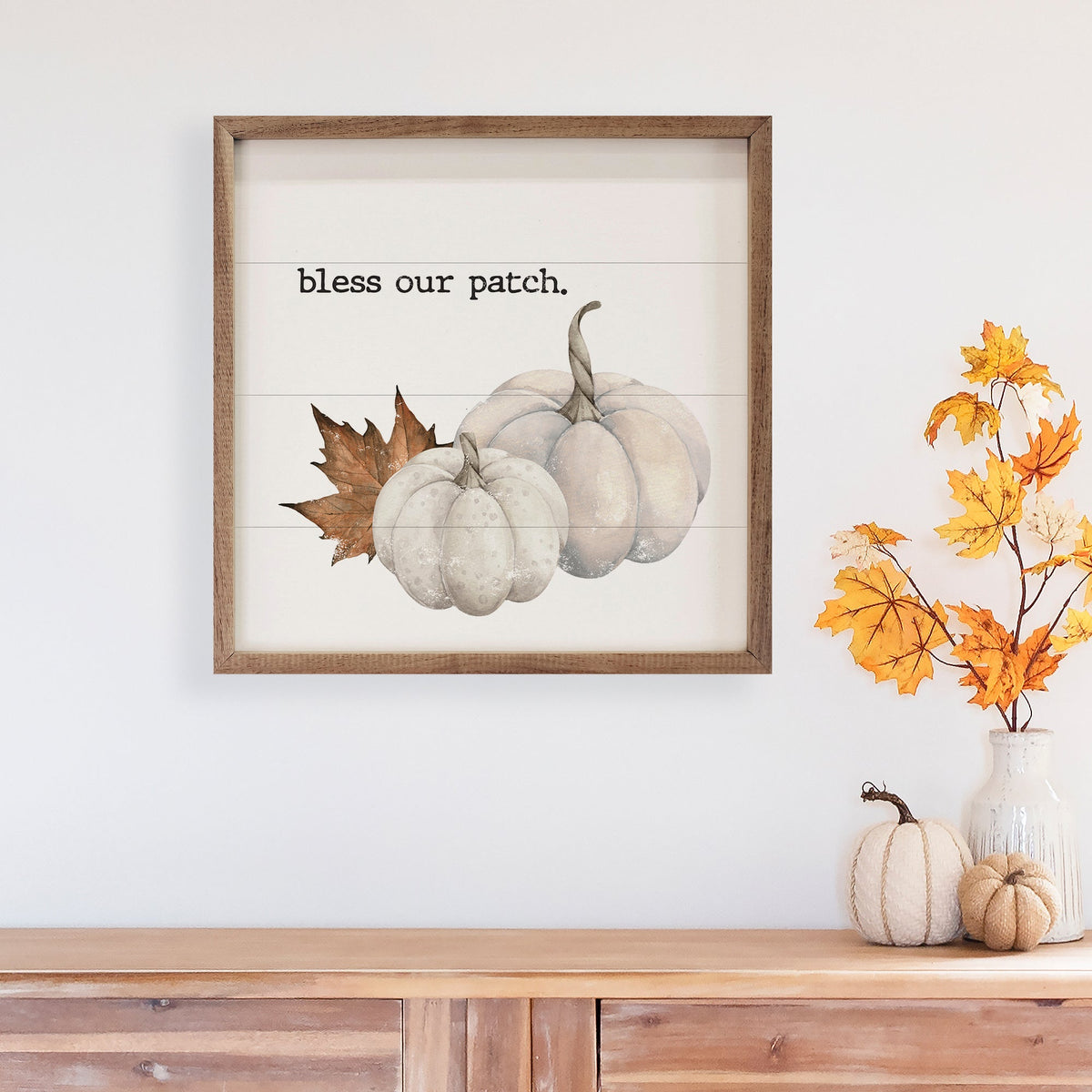 Bless Our Patch White Pumpkins