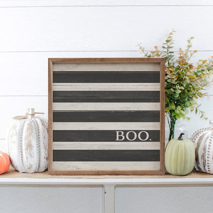 Boo White And Black Stripe